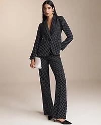 Ann Taylor The Petite Dotted Jayne Trouser Black Women's