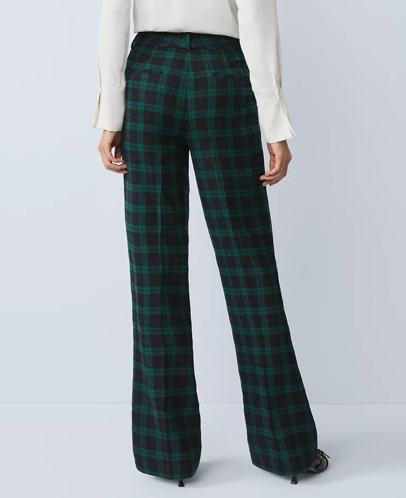 Ann Taylor The Jayne Trouser Plaid - Curvy Fit Rainforest Women's