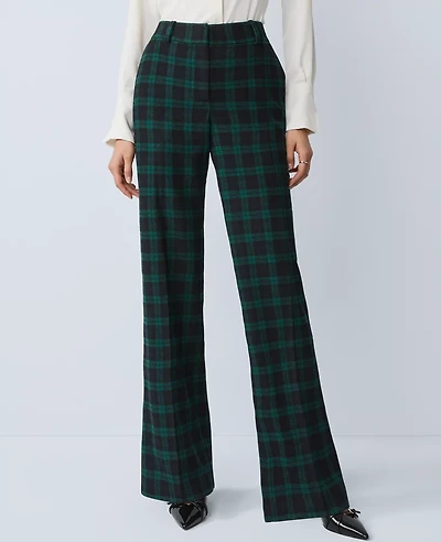 Ann Taylor The Jayne Trouser Plaid - Curvy Fit Rainforest Women's