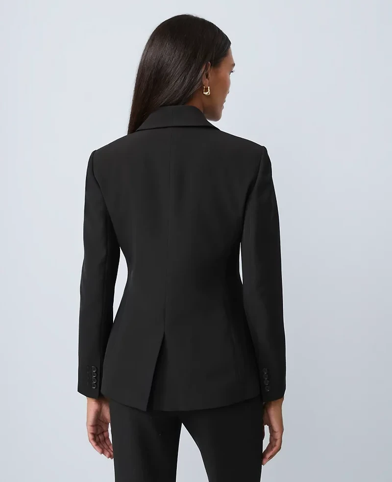 Ann Taylor The Petite Shawl Collar Blazer Black Women's