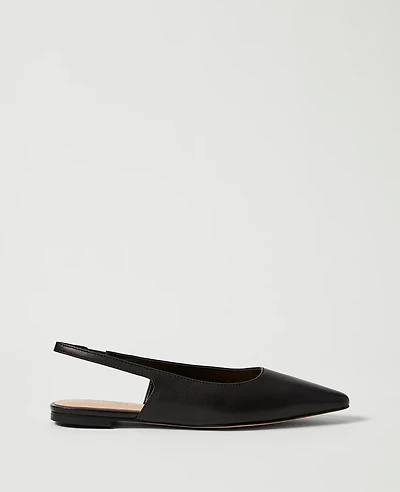 Ann Taylor Leather Slingback Flat Women's
