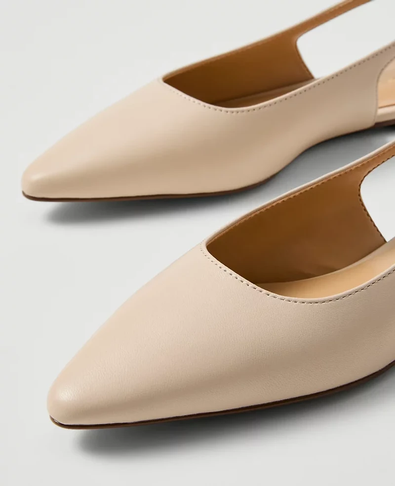 Ann Taylor Leather Slingback Flat Women's