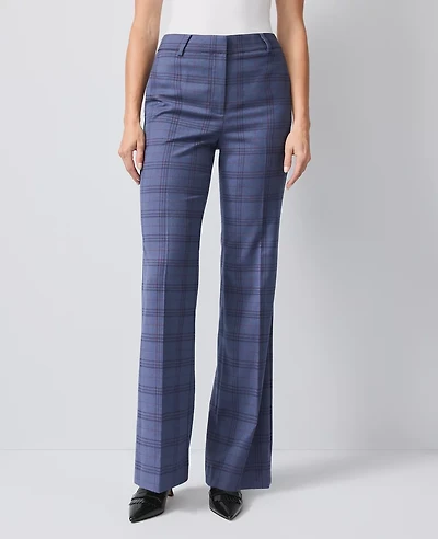 Ann Taylor The Flare Trouser Plaid