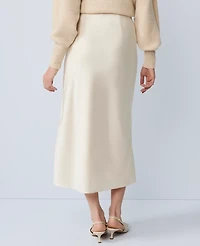 Ann Taylor Petite Satin Bias Slip Skirt Feather Women's