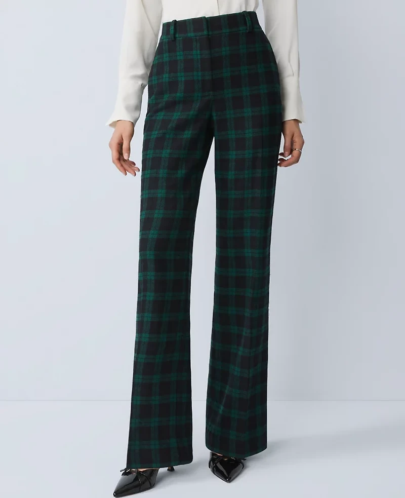 Ann Taylor The Jayne Trouser Plaid Rainforest Women's