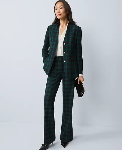 Ann Taylor The Jayne Trouser Plaid Rainforest Women's