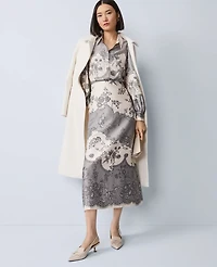 Ann Taylor Petite Belted Everyday Coat Winter White Women's