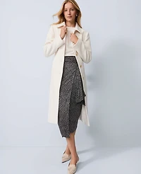 Ann Taylor Petite Belted Everyday Coat Winter White Women's