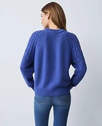 Ann Taylor Petite Weekend Collection Mixed Stitch Sweater Women's