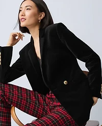 Ann Taylor The Petite Sophia Pant Plaid Iconic Red Women's