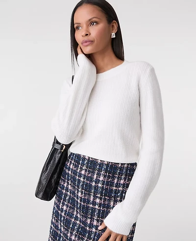 Ann Taylor Petite Mixed Cable Sweater Women's