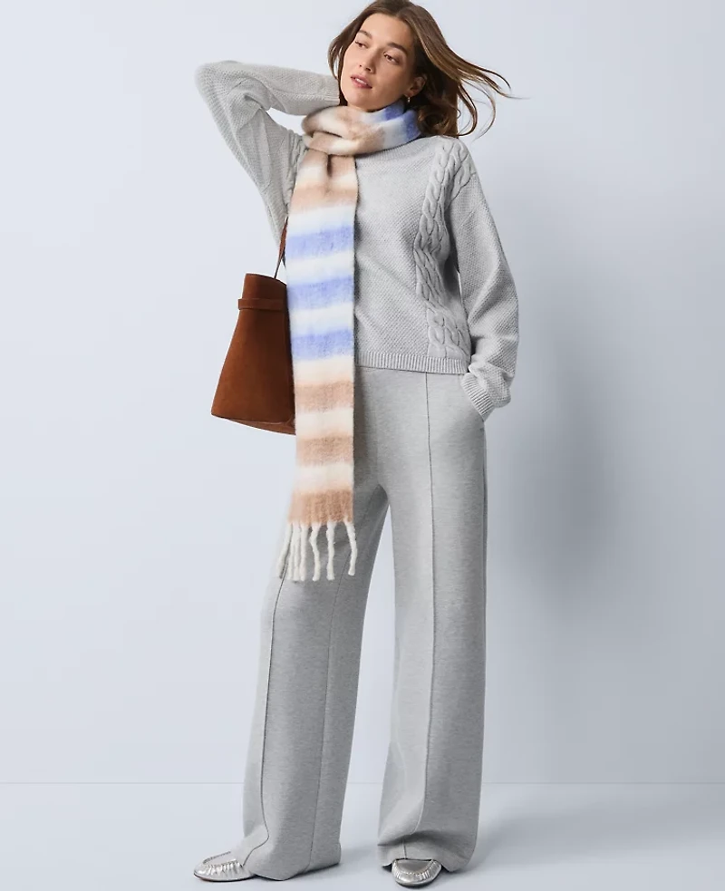 Ann Taylor Weekend Collection Mixed Cable Sweater Women's