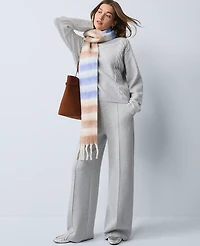 Ann Taylor Weekend Collection Mixed Cable Sweater Women's