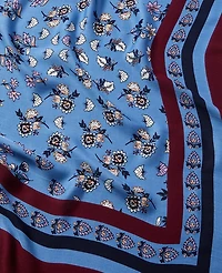 Ann Taylor Floral Square Scarf Cool Cascades Women's