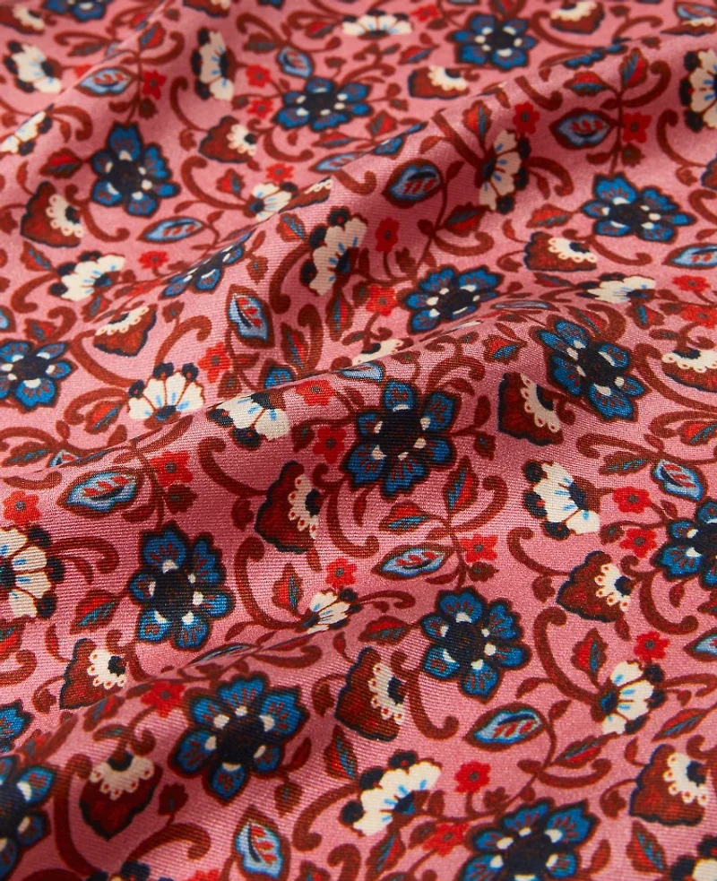 Ann Taylor Weekend Collection Floral Silk Scarf French Pink Clay Women's