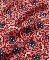 Ann Taylor Weekend Collection Floral Silk Scarf French Pink Clay Women's