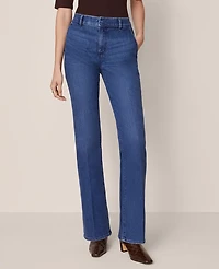 Ann Taylor Mid Rise Boot Jean Metropolitan Wash Clean Dark Women's