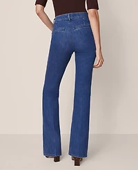 Ann Taylor Mid Rise Boot Jean Metropolitan Wash Clean Dark Women's