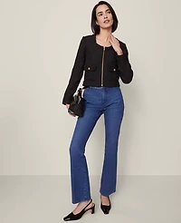 Ann Taylor Mid Rise Boot Jean Metropolitan Wash Clean Dark Women's