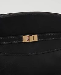 Ann Taylor Large Belted Clutch Handbag Black Women's
