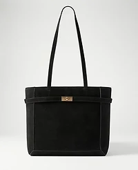 Ann Taylor Suede Belted Tote Women's