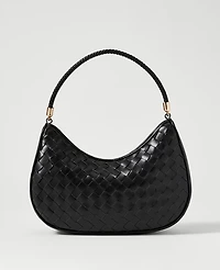 Ann Taylor Weekend Collection Woven Shoulder Bag Black Women's