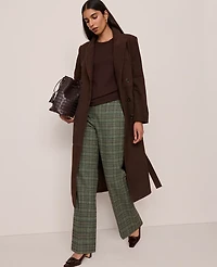 Ann Taylor Studio Collection Suede Trench Coat Pure Chocolate Women's