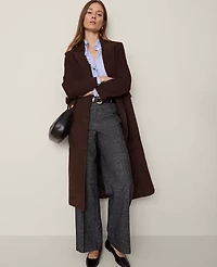 Ann Taylor Studio Collection Suede Trench Coat Pure Chocolate Women's