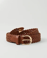 Ann Taylor Round Buckle Braided Belt Women's