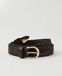 Ann Taylor Round Buckle Braided Belt Women's