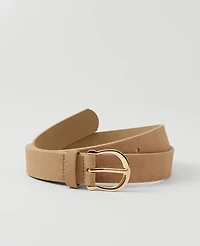Ann Taylor Round Buckle Suede Belt Women's