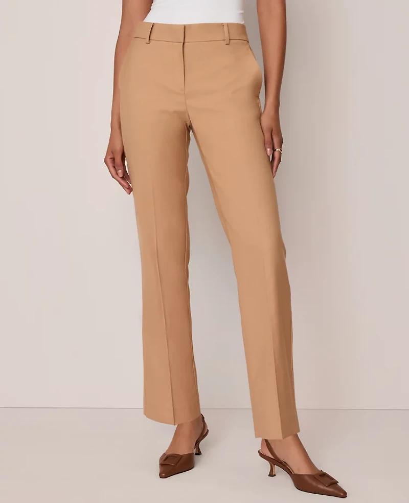 Ann Taylor The Petite Straight Pant — Curvy Fit Sesame Women's
