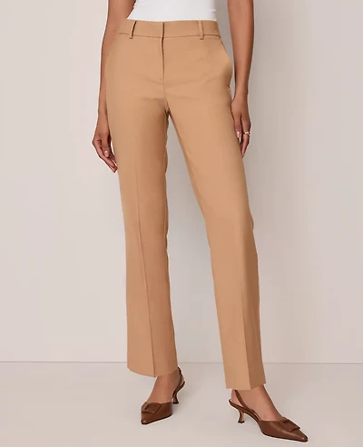 Ann Taylor The Petite Straight Pant — Curvy Fit Sesame Women's