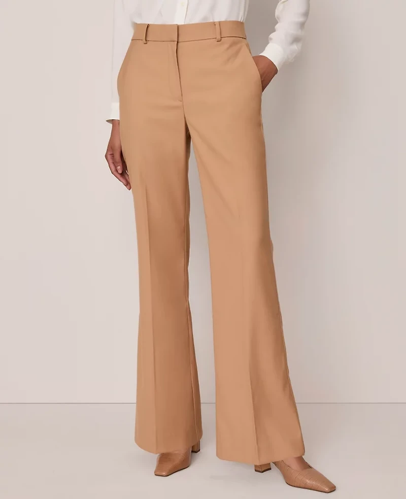 Ann Taylor The Flare Trouser Pant Sesame Women's