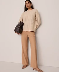Ann Taylor The Flare Trouser Pant Sesame Women's