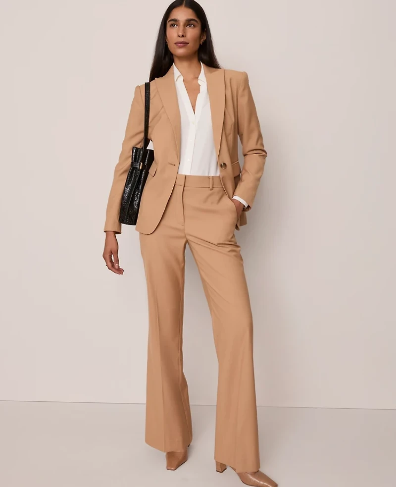 Ann Taylor The Flare Trouser Pant Sesame Women's