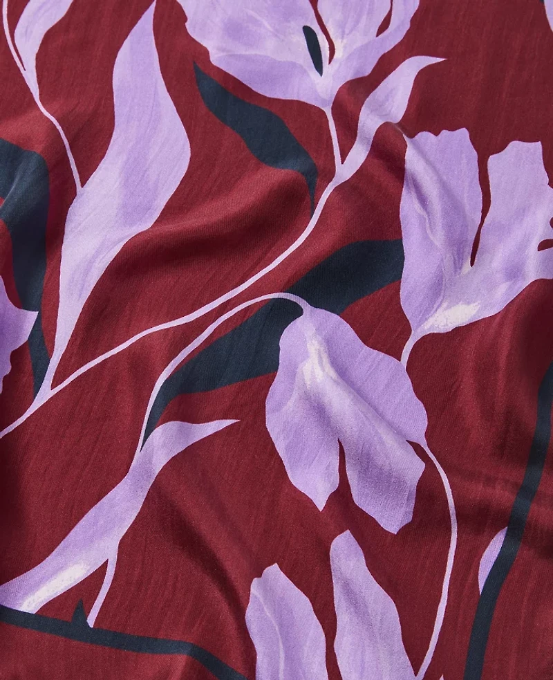 Ann Taylor Floral Square Silk Scarf Windsor Wine Women's