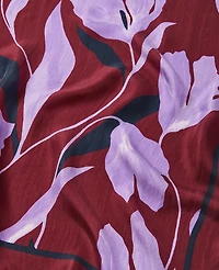 Ann Taylor Floral Square Silk Scarf Windsor Wine Women's