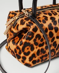 Ann Taylor Haircalf Mini Crossbody Bag Brown Multi Women's