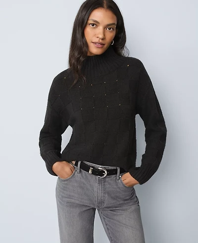 Ann Taylor Weekend Collection Textured Turtleneck Sweater Women's