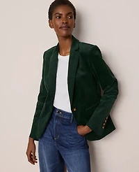 Ann Taylor The Hutton Blazer Corduroy Pine Grove Women's