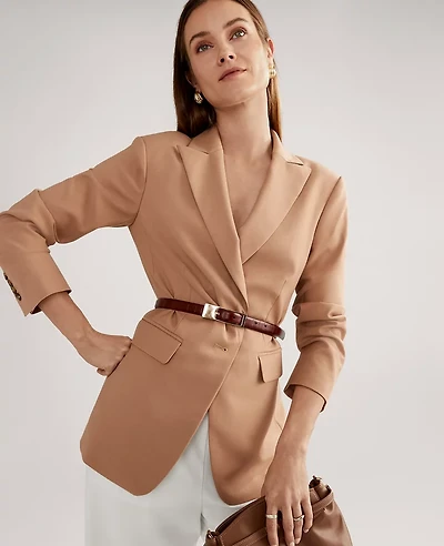 Ann Taylor Fitted Long Blazer Women's