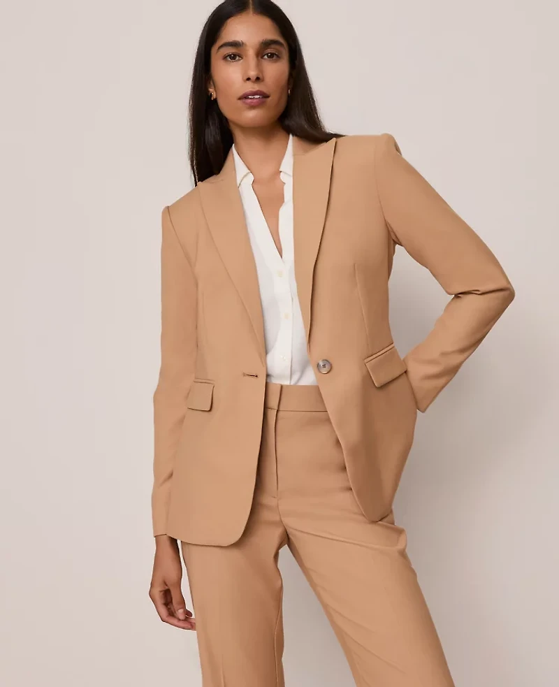 Ann Taylor Fitted Long Blazer Women's