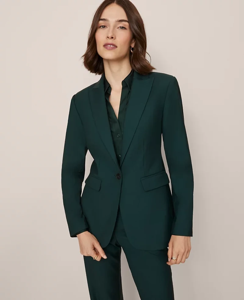 Ann Taylor Fitted Long Blazer Pine Grove Women's