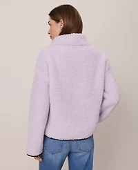 Ann Taylor Weekend Collection Half-Zip Sherpa Pullover Women's