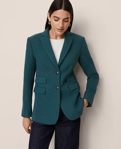 Ann Taylor The Petite Greenwich Blazer Deep Atlantic Teal Women's