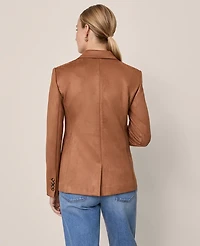 Ann Taylor The Hutton Blazer Suede Sahara Women's