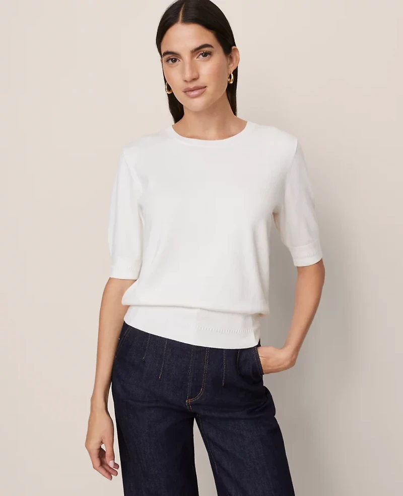 Ann Taylor Wedge Sweater T-Shirt Women's