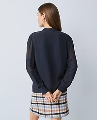 Ann Taylor Weekend Collection Pintucked Button Down Shirt Women's