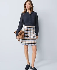 Ann Taylor Weekend Collection Pintucked Button Down Shirt Women's